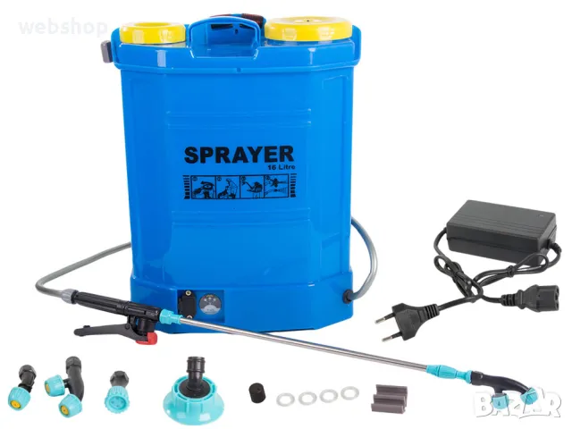 Градинска пръскачка с акумулаторна батерия, тип раница, с дълга тръба, 16 литра, снимка 7 - Градинска техника - 50342481