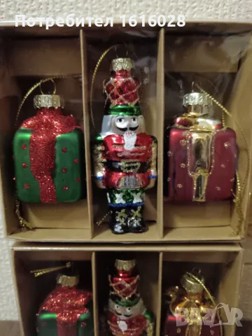 Красиви стъклени играчки за елха., снимка 3 - Декорация за дома - 47816529