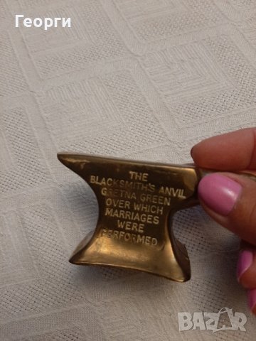 Бронз наковалня с надписи, снимка 4 - Декорация за дома - 42633548