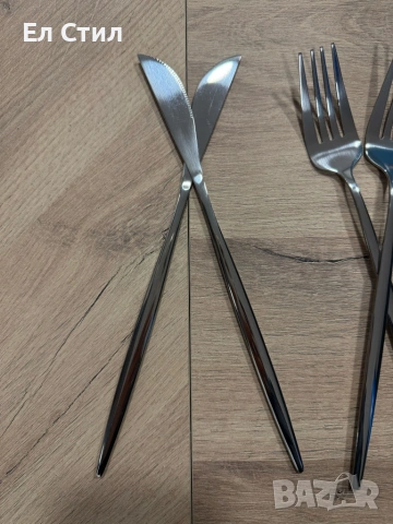 Комплект прибори за хранене от 24 части с луксозен дизайн и магнитна кутия в златисто и розово, снимка 7 - Прибори за хранене, готвене и сервиране - 53567723