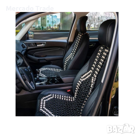 Масажор Mercado Trade, Универсален, За седалка, С дървени топчета, Черен, снимка 2 - Аксесоари и консумативи - 44726344