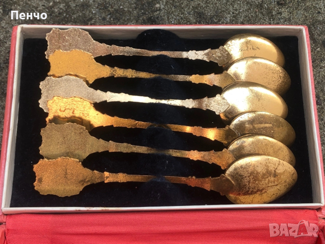 стари руски лъжички с позлата и емайл - СССР, снимка 6 - Антикварни и старинни предмети - 53473649