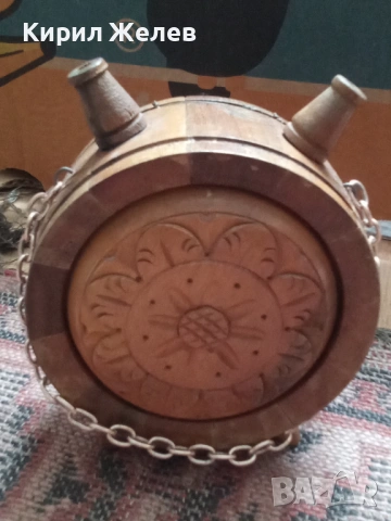 Дървена бъклица съд за течности 53672, снимка 8 - Антикварни и старинни предмети - 53390925