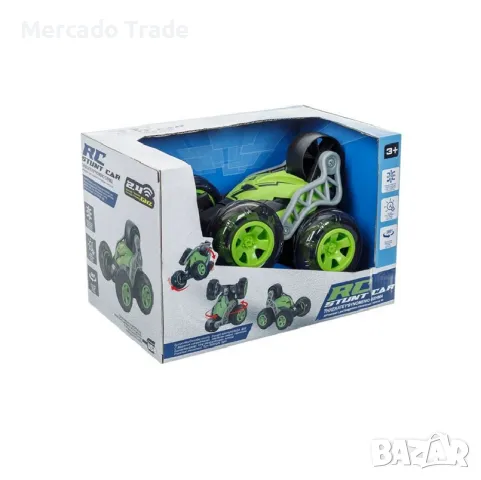 Детски автомобил Mercado Trade, С дистанционно, Светлини и завъртане на 360°, Зелен, снимка 4 - Коли, камиони, мотори, писти - 48088455