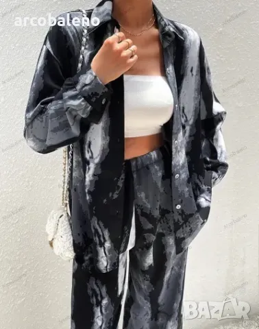 Ежедневен моден дамски комплект от две части с щампа, 3цвята , снимка 2 - Комплекти - 42026505