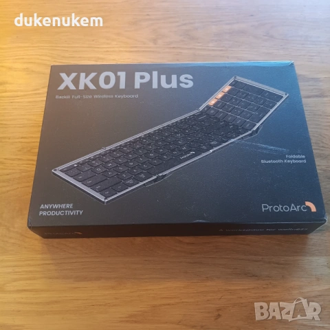 Сгъваема безжична Bluetooth клавиатура AZERTY, с подсветка и цифров блок, снимка 13 - Клавиатури и мишки - 53073469