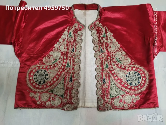 Ръчно извезани  оригинални невестеински шалвари пълен комплект с гащи, елек и антерия , снимка 10 - Антикварни и старинни предмети - 56228004