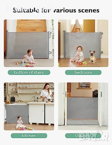 Нова Безопасна прибираща се врата за бебета, кучета /стълбища коридор, снимка 4 - Други стоки за дома - 41599823