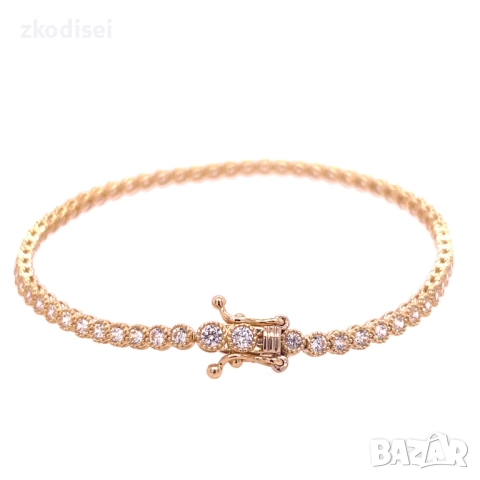 Златна дамска гривна 7,26гр. 18,0см. 14кр. проба:585 модел:34379-3, снимка 3 - Гривни - 51935853