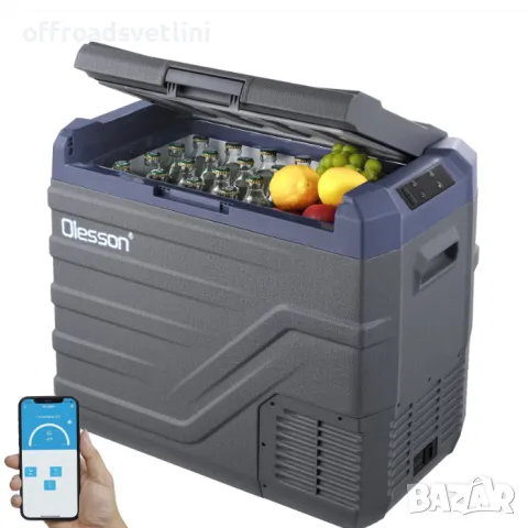 Olesson 44L Портативен хладилник с фризер 12V 24V 220V Хладилна кутия
