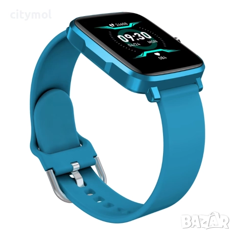 Смарт часовник F2, BT 5.0, IP68, луксозен смарт часовни, светлосин, снимка 2 - Смарт гривни - 52086431