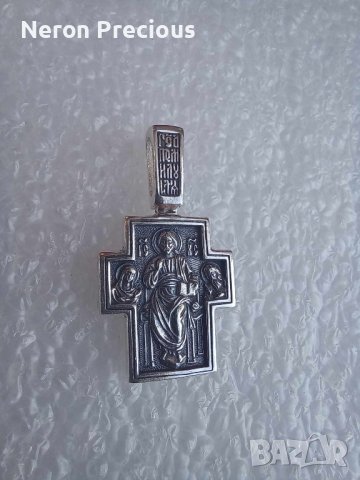 Сребърен кръст, снимка 1 - Колиета, медальони, синджири - 42480855