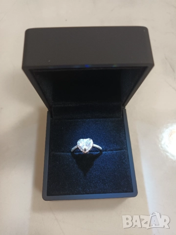 Сребърен пръстен с цирконий, НОВ, размер 6, размер 7
