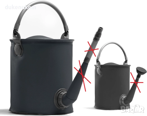 Лейка за поливане, сгъваема 9L, многофункционална със забележки