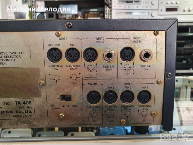 Усилвател за обществено ползване PA Amplifier TA-406 В отлично техническо състояние, много добър вън, снимка 11 - Ресийвъри, усилватели, смесителни пултове - 36229094