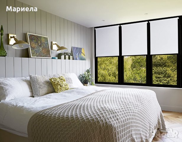Бяла завеса на руло с механизъм , Amazon Basics Curtain, White, 76 x 150 cm ,, снимка 3 - Щори - 35982012