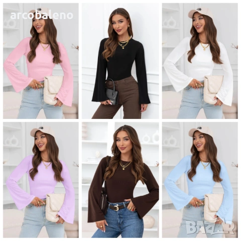 Дамска блуза с широки ръкави Doroteia, 6цвята 