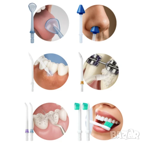 Зъбен душ/Орален иригатор/Орален душ за почистване на зъби, език и нос, снимка 3 - Други - 50624689