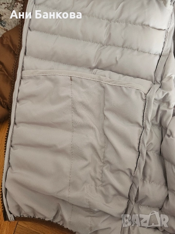 Мъжко преходно яке тип пухенка – Кафяв гланц, Размер S, снимка 8 - Якета - 52979601