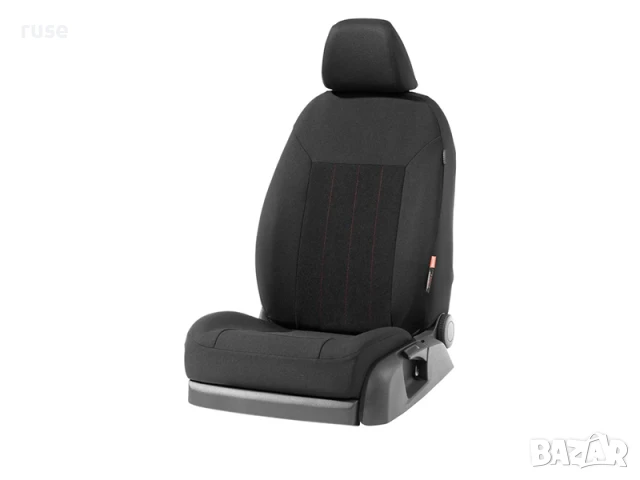 НОВИ! Комлект калъфи тапицерия за автомобилни седалки, 14 части, черно с червен шев, снимка 2 - Аксесоари и консумативи - 51003564