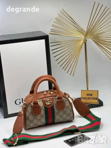 Дамска чанта Gucci ВИДЕО НА МОДЕЛА , снимка 3 - Чанти - 51331544