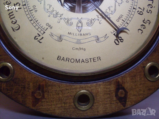 Стар работещ барометър, снимка 2 - Антикварни и старинни предмети - 53597897