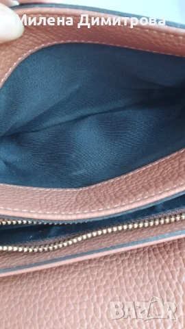 Кожена чанта Tosca Blu Livigno с релеф, снимка 7 - Чанти - 53050781