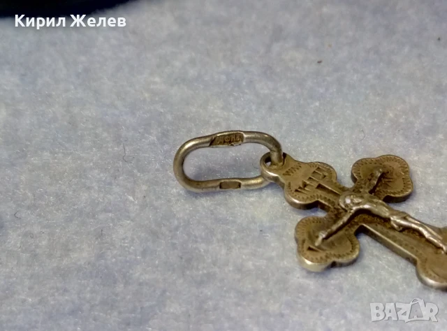 СТАРО РУСКО ПРАВОСЛАВНО СРЕБЪРНО РАЗПЯТИЕ КРЪСТЧЕ СРЕБРО 925 РМФАЗ - РЪЧНА ХУДОЖЕСТВЕНА РАБОТА 50108, снимка 4 - Антикварни и старинни предмети - 50542216