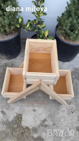 Дървен цветарник!!!, снимка 4 - Декорация за дома - 48445799