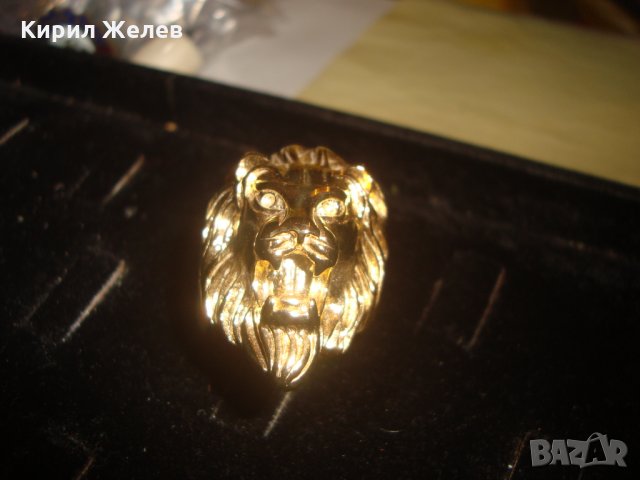 ПОЗЛАТЕН ПРЪСТЕН ЛЪВСКА ГЛАВА ГРИВА НЕРЪЖДАЕМА БЛАГОРОДНА СТОМАНА НОВ РЯДЪК МОДЕЛ 25033, снимка 11 - Пръстени - 34424280