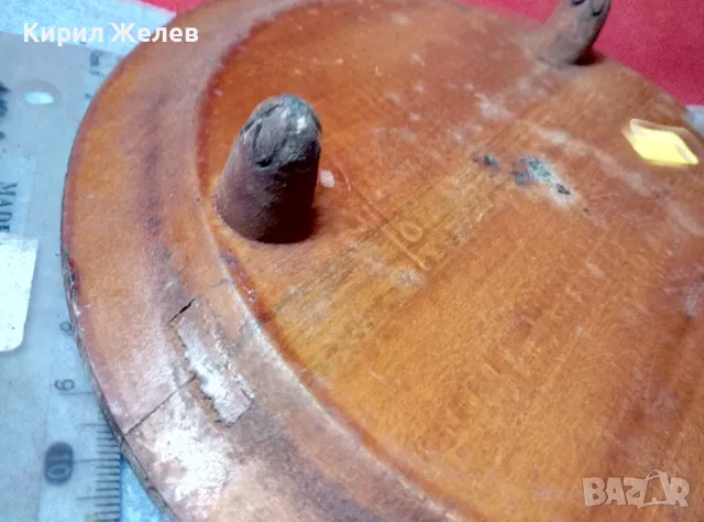 Старинен ЕТНОГРАФСКИ ДЪРВЕН ПОДНОС За КАФЕ РЪЧНО ПИРОГРАФИРАН МАЙСТОРСКА ИЗРАБОТКА 47643, снимка 6 - Антикварни и старинни предмети - 47920348