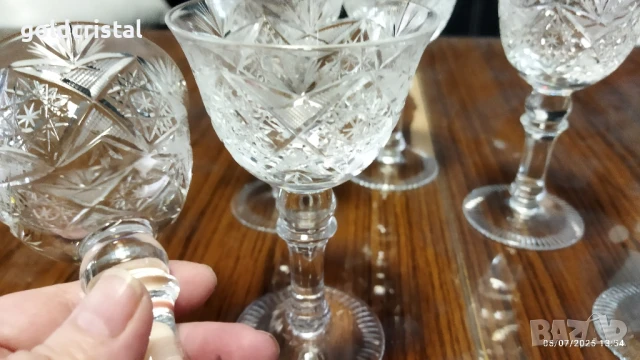 кристални чаши, снимка 6 - Антикварни и старинни предмети - 33617261