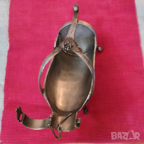 Винтидж калаена стойка за винена бутилка, Германия. , снимка 3 - Антикварни и старинни предмети - 53020275