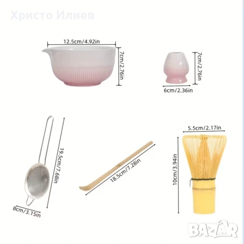 Комплект за чай матча Matcha 5 броя сет Японски матча сет чъсен купа лъжичка, снимка 2 - Други стоки за дома - 53705467
