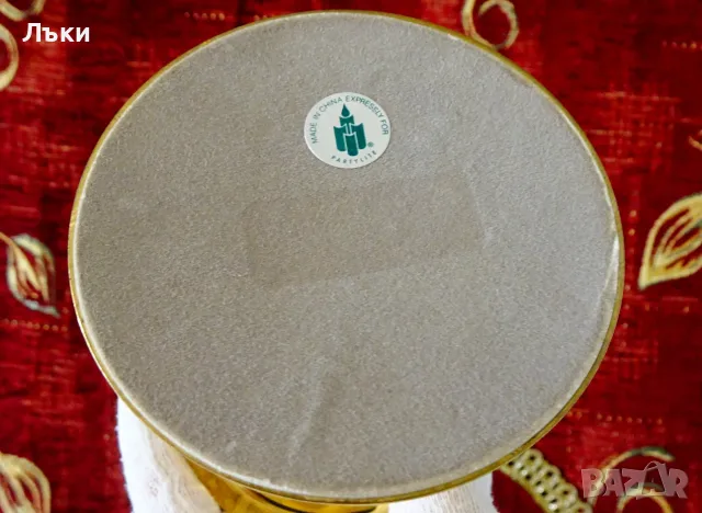 Позлатен свещник PartyLite,24k Gold. , снимка 5 - Антикварни и старинни предмети - 56348721