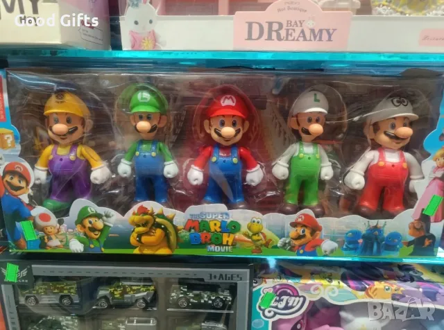 Комплект 5 броя фигурки Супер Марио и Луйджи Super Mario Фигурка , снимка 2 - Фигурки - 48936760