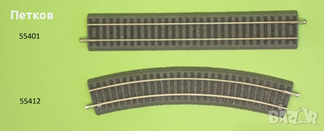 Релси за влакче мащаб H0 PIKO A-track с подложка