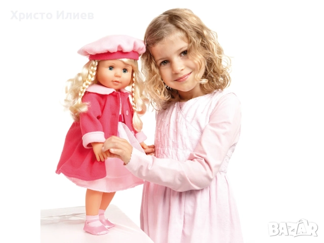 BAYER кукла Шарлийн със сиво / розово палто с функция за целуване, снимка 14 - Кукли - 52811684
