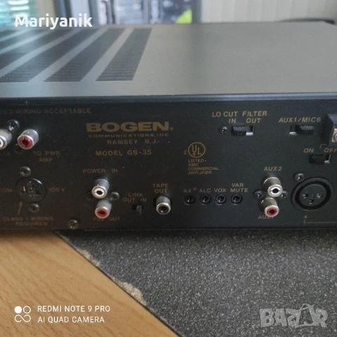 Bogen Gold Seal Series Amplifier GS35 35 Watt , снимка 4 - Ресийвъри, усилватели, смесителни пултове - 50789011