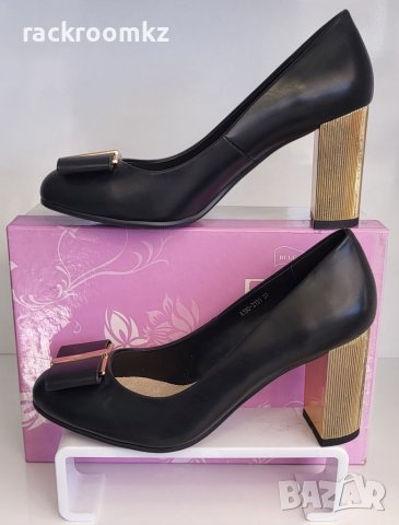 Модни дамски обувки Елиза, на висок ток, в черен цвят, снимка 4 - Дамски обувки на ток - 40378471