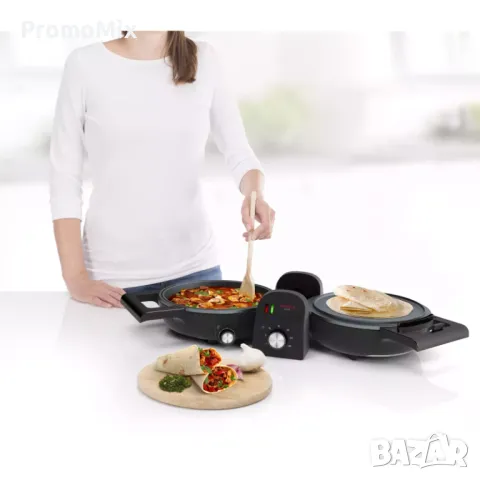 Уред за печене на пица Princess 118000 Tortilla Chef 1300W пещ за пица пицарка многофункционална, снимка 3 - Други - 49749085