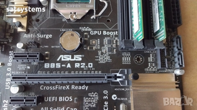 Дънна платка Asus B85M-A R2.0 Socket LGA1150 CPU+FAN+RAM, снимка 4 - Дънни платки - 51704100