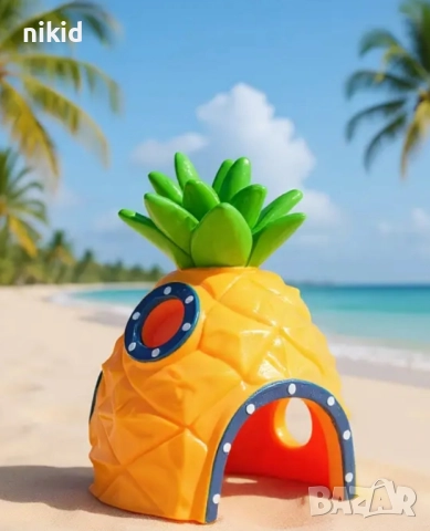 Ананас Къщичката къщичка къща на спондж боб Спонджбоб Квадратни гащи spongebob игра украса аквариум , снимка 7 - Други - 33719081