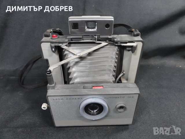 СТАР РЕТРО МЕХОВ ФОТОАПАРАТ POLAROID LAND CAMERA AUTOMATIC 103, снимка 4 - Антикварни и старинни предмети - 52681215