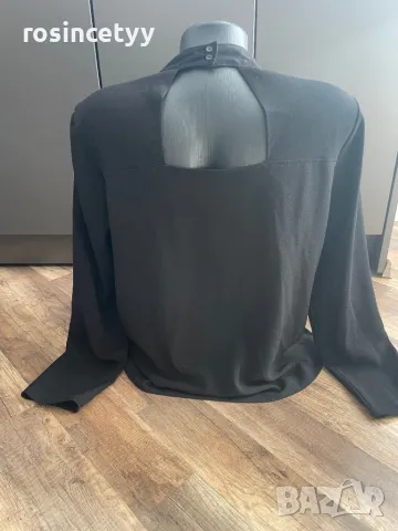 Черна елегантна риза, снимка 2 - Ризи - 50391003