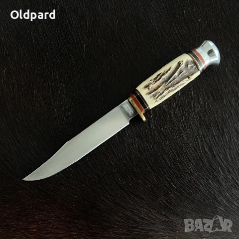 Античен немски ловен нож. В ново състояние (немска колекция).(063)