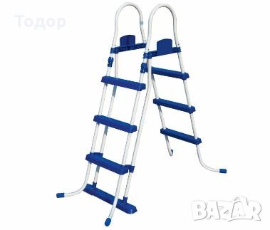  Стълба за басейни с височина до 107 см, Bestway , 139x74x107см 58330