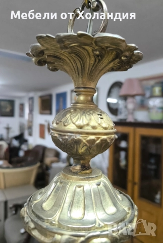 масивен бронзов полилей 6-ца, снимка 6 - Полилеи - 52390709