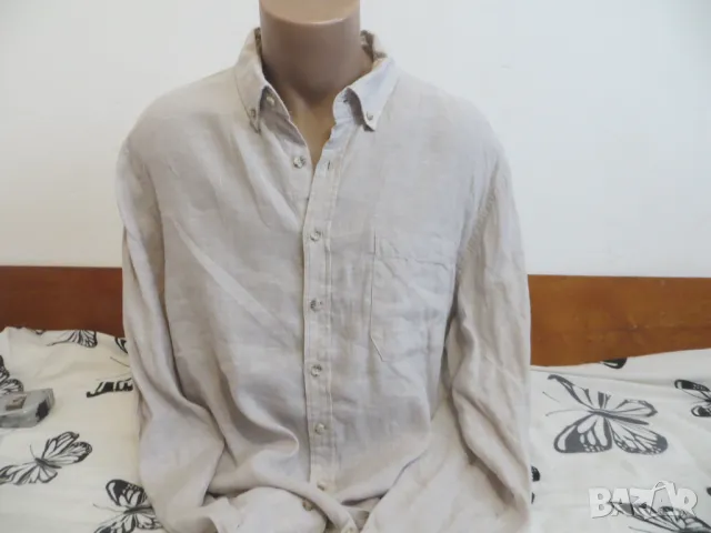 Мъжка риза с дълъг ръкав от лен  Canda