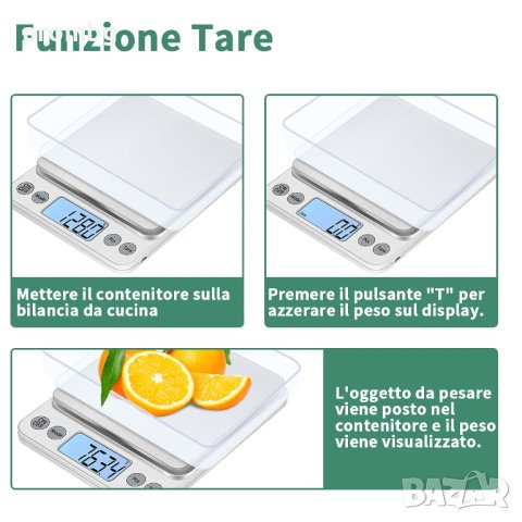 дигитален кантар LCD, кухненска везна USB, 1 гр -10 кг, снимка 5 - Други - 42270572